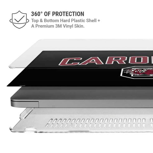University of South Carolina Athletic Text & Logo MacBook Pro 14in (2021-24) Case plus Skin